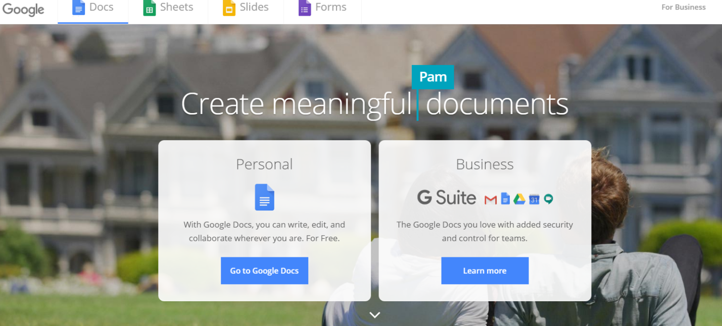 Google Docs Google Docs create word PowerPoint presentations excel sheets web using documents